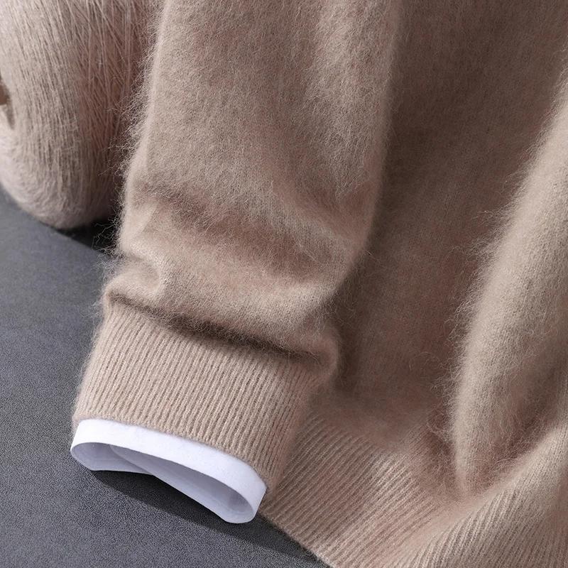 Vêtements pour hommes: pull tricoté en cachemire de vison pur 100%, pull à capuche décontracté et am