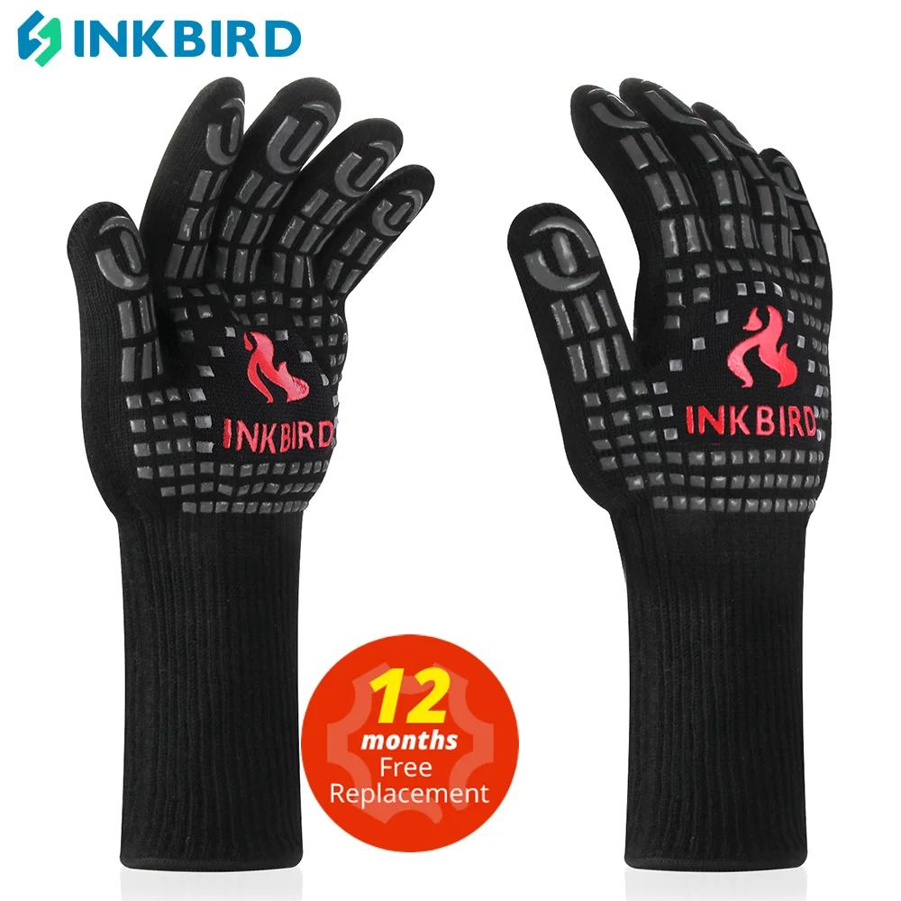 INKBIRD Gants chauds pour barbecue de 14 pouces 1472 ℉ Gant de grill résistant à la chaleur extrêm