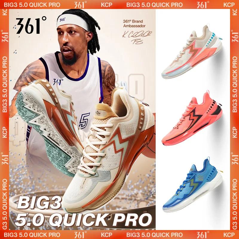Chaussures basket 361° BIG3 5.0 Quick Pro - Amorti léger respirant stable hommes