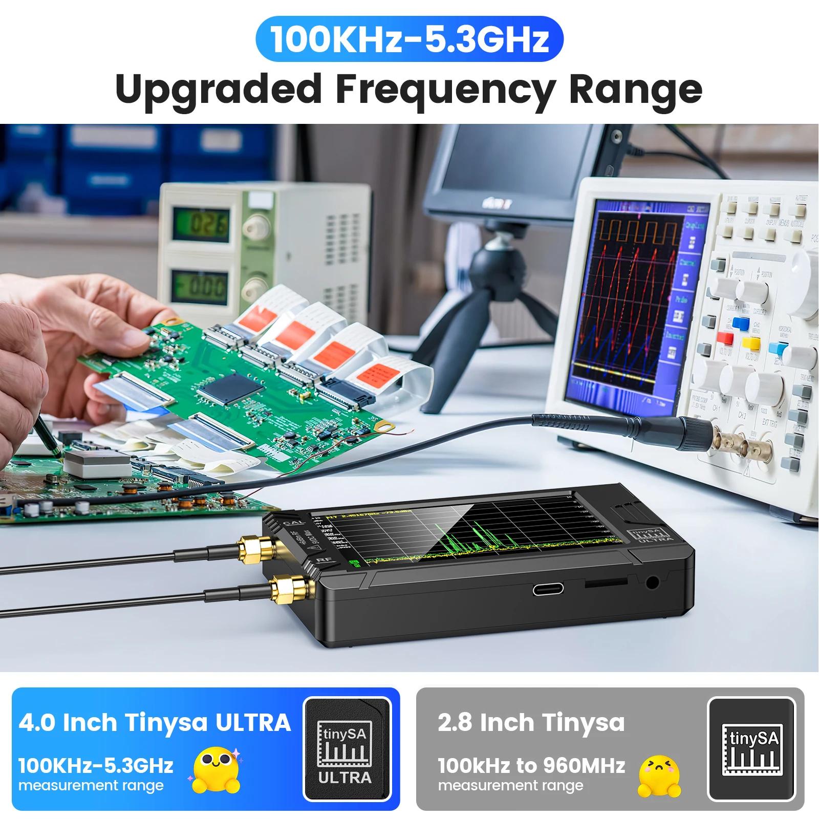 Anslyzer Tinysa Ultra-Tinysa Analyzer, 2.8 ", écran 4", entrée 100, 5.3GHz, version de carte 32 Go,