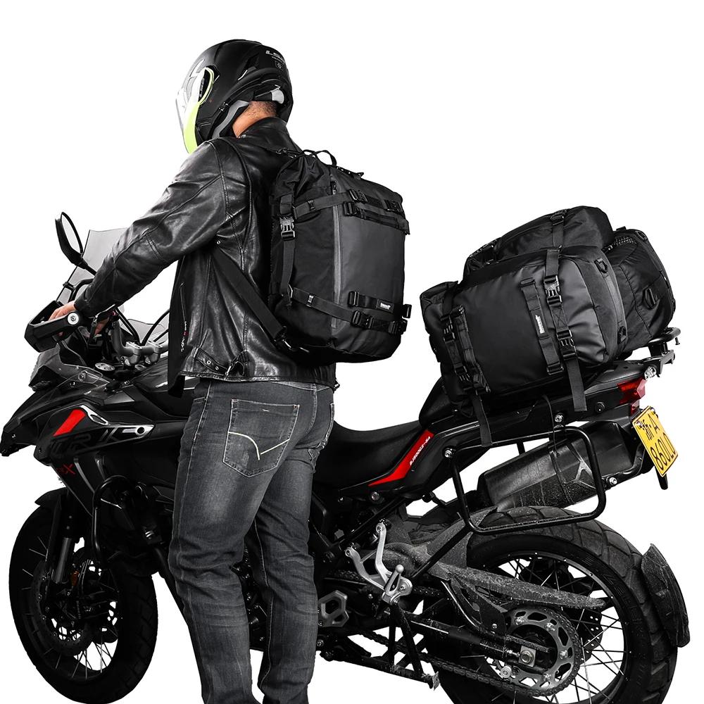 Rhinowalk sac de siège arrière de moto 10L 20L 30L sac de bagages étanche Motocross multi-fonction p