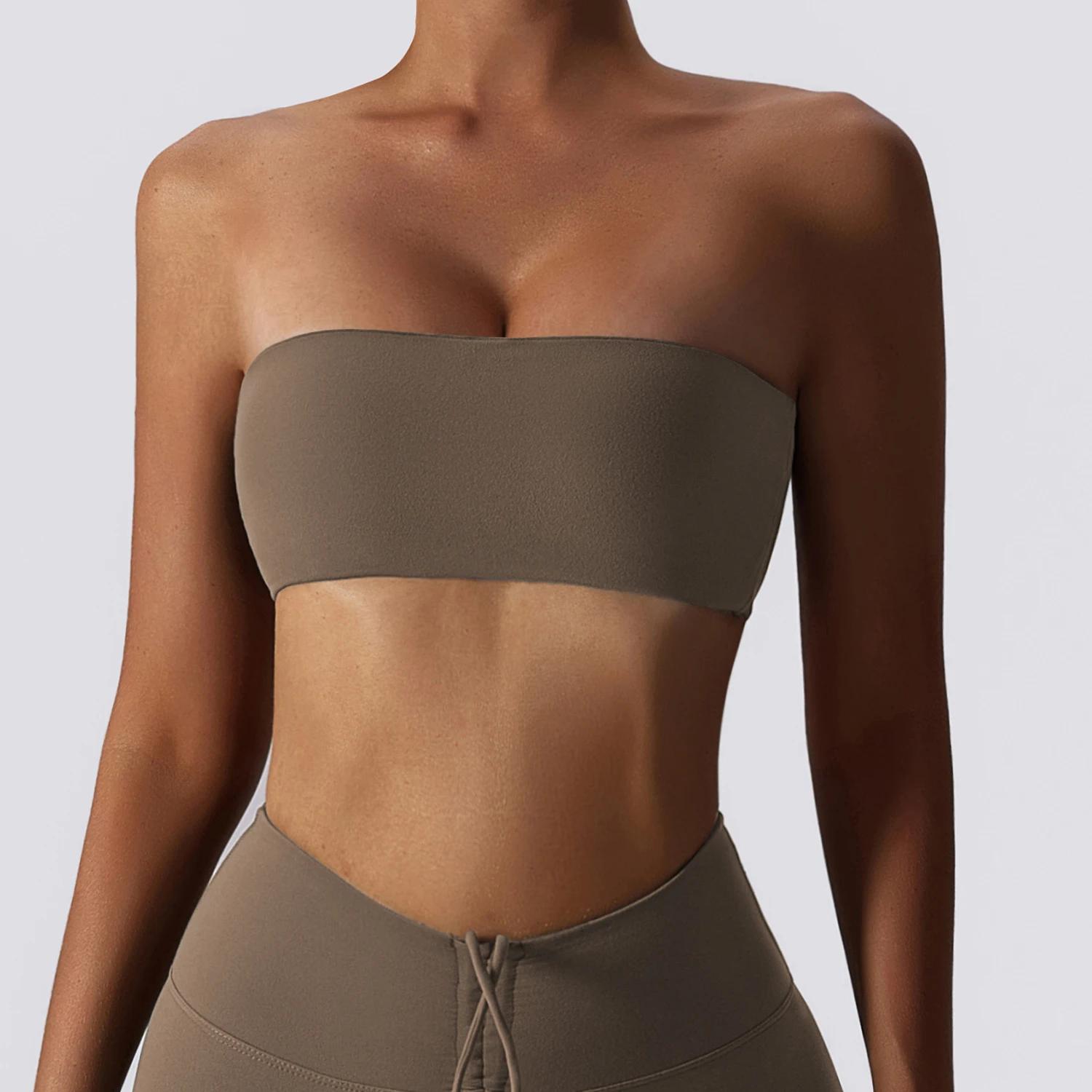 Soutien-gorge tubulaire sans bretelles femme - Sous-vêtement sport yoga gym fitness confortable