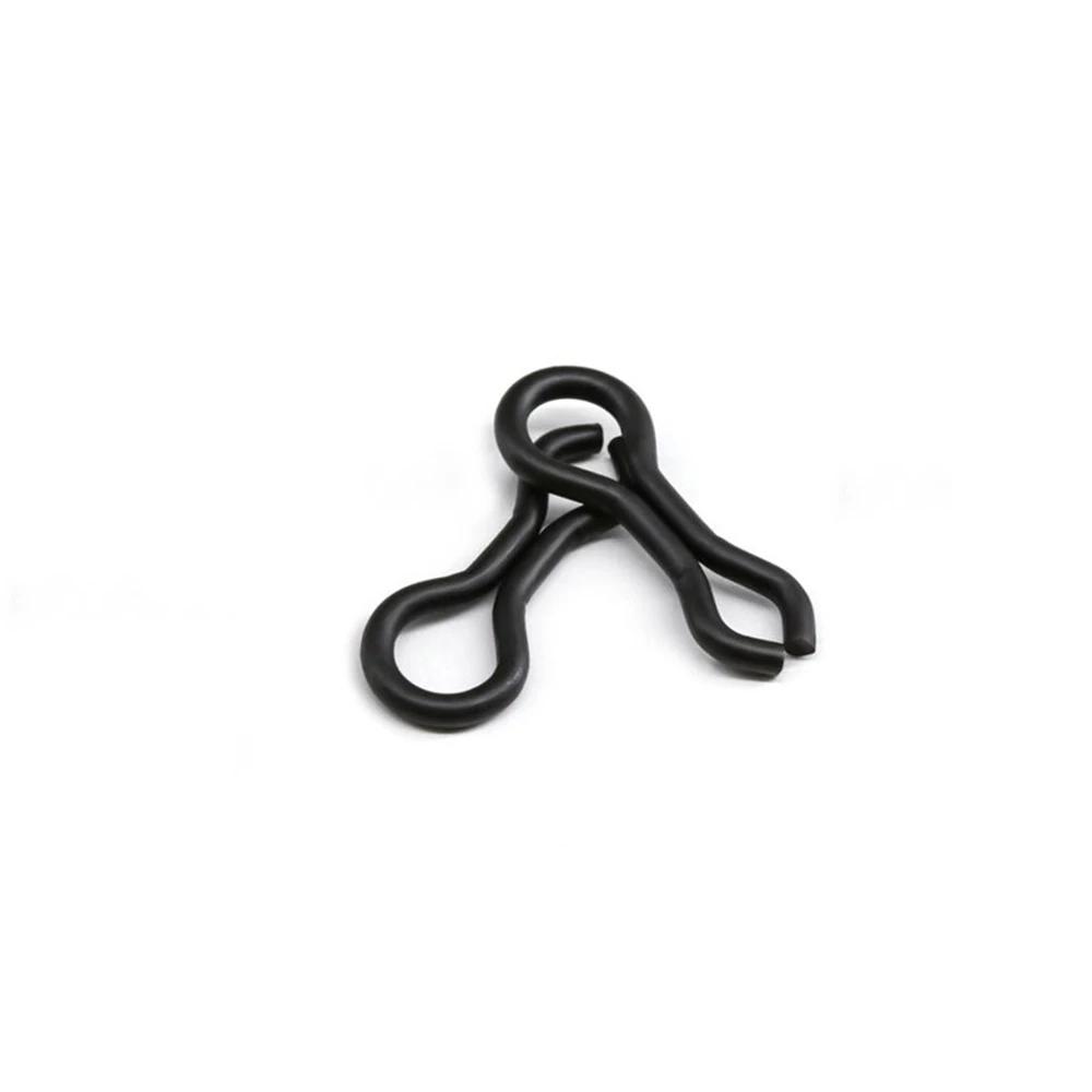 Anneaux Splay pour carpe noir mat, 1000 pièces, boucle pivotante, Leader, yeux plombs, connecteur de