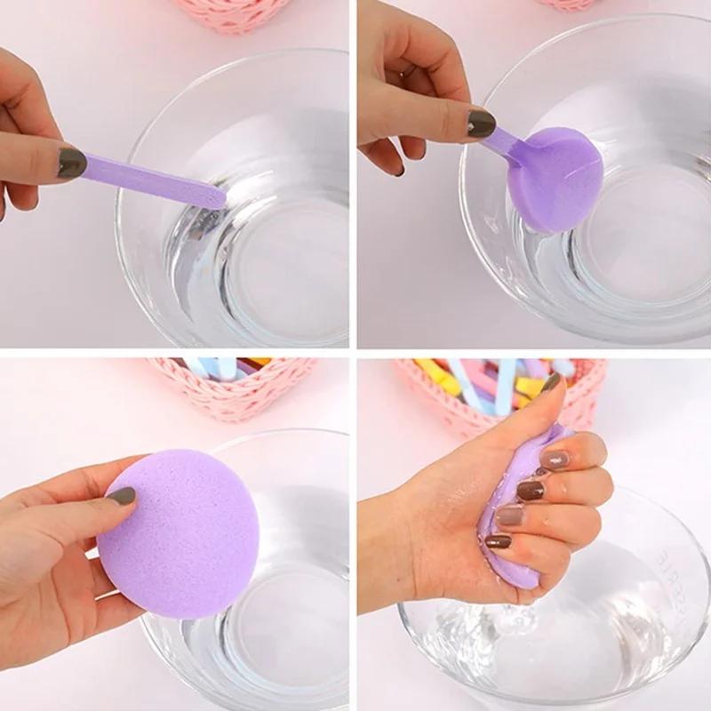 Compresse bouffante de lavage du visage avec boîte de rangement, éponge de nettoyage du visage pour