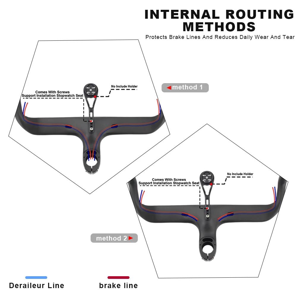 Guidon de vélo de route en carbone RXL SL intégré avec potence 1-1/8 pouces, guidon de vélo en carbo