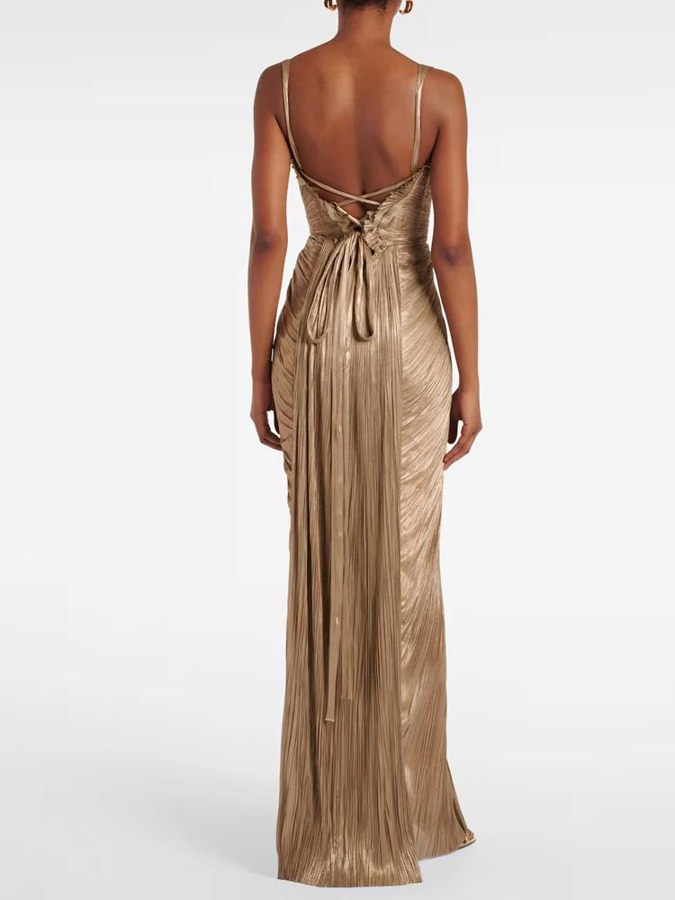 Robe portefeuille Sexy pour femmes, taille haute, robe de Banquet, décontractée, creuse, sans manche