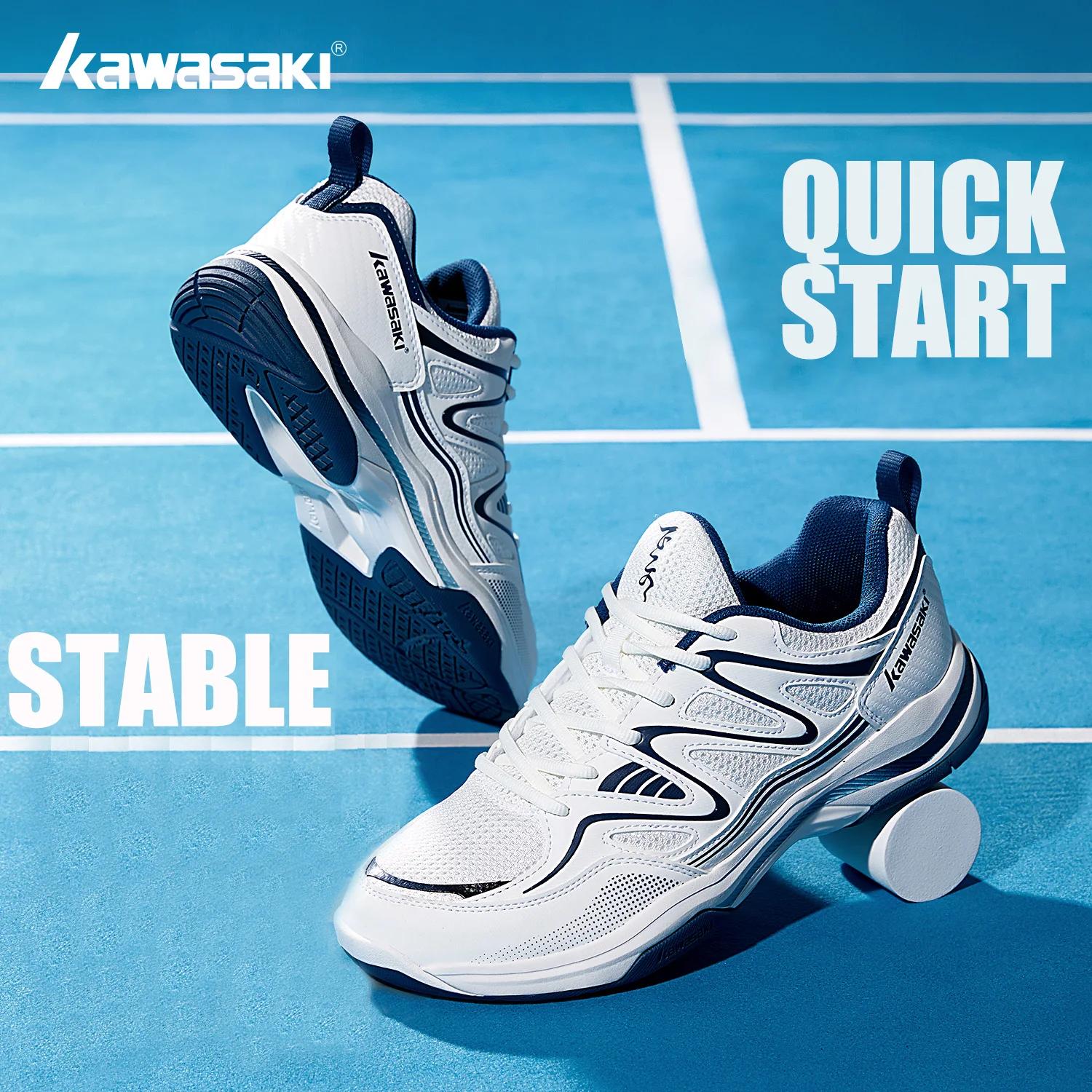 Kawasaki – chaussures de Badminton sans marquage, semelle en caoutchouc, feuille de Fiber de carbone