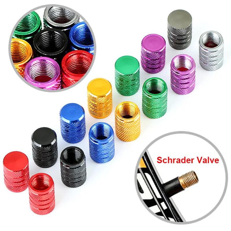 Bouchons de Valve de vélo en alliage d'aluminium, 4 pièces, bouchons de Valve Schrader pour motos, c