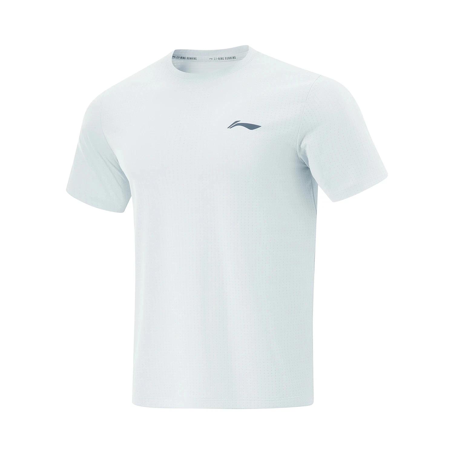 Li-Ning T-shirt de sport pour hommes AT AIR, coupe régulière, en polyester respirant, avec doublure