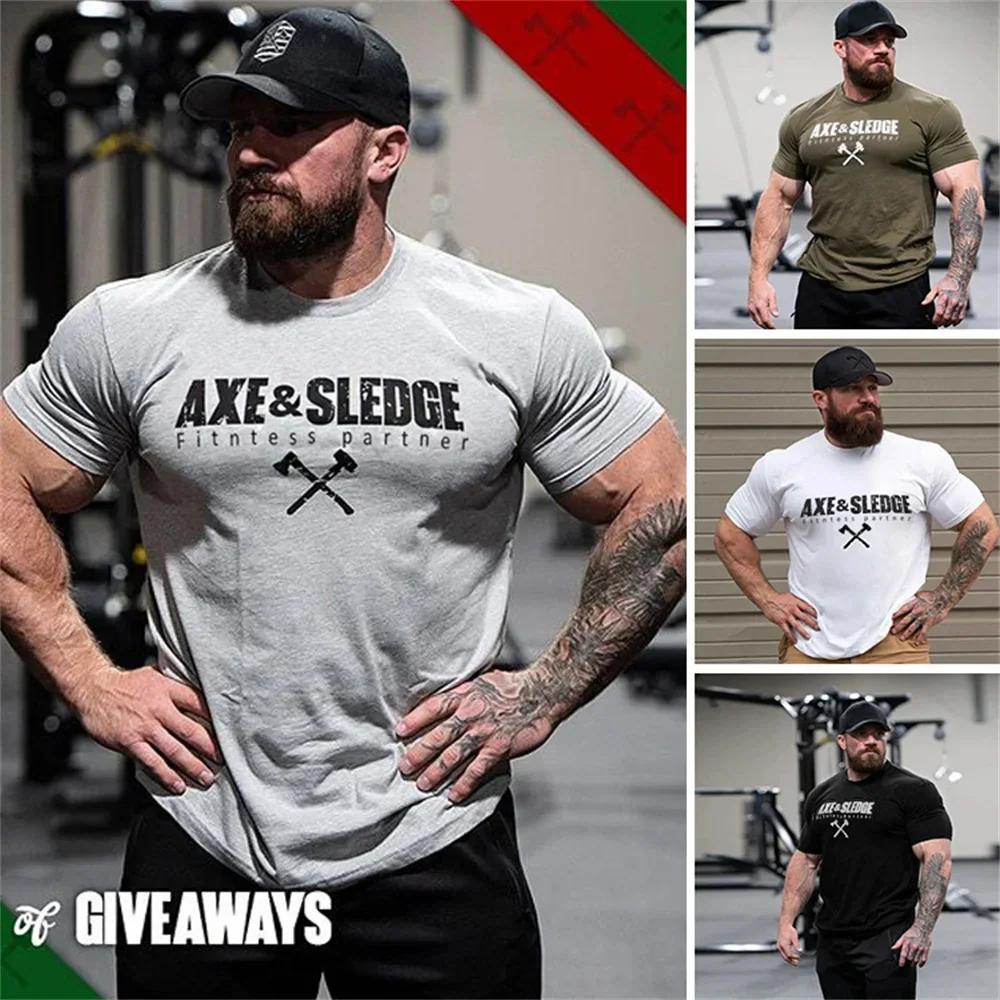 Nouveaux sports d'été hommes T-shirt ample coton mode surdimensionné homme T-shirt Gym course Street