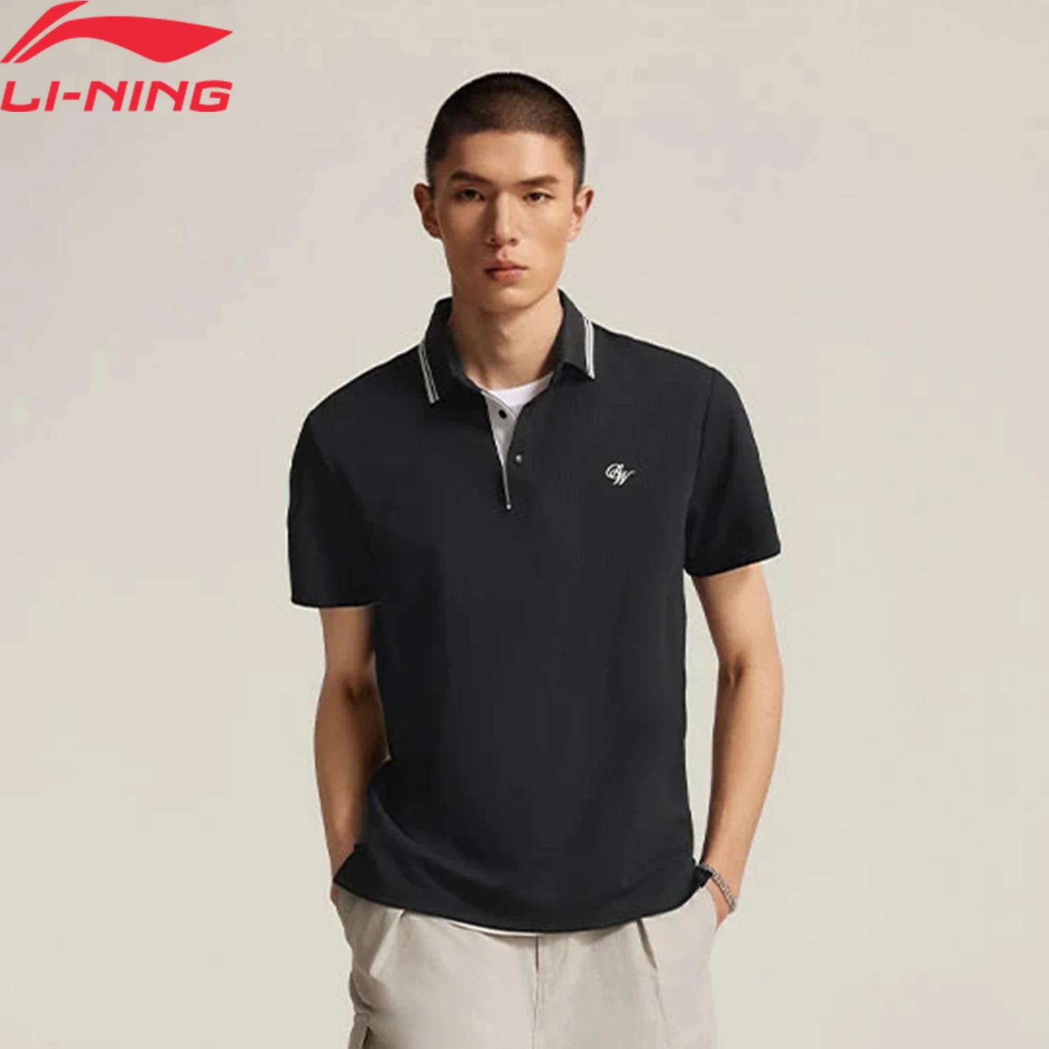 Li-ning T-shirt POLO Wade pour hommes AT DRY FREEZE 88% Polyamide 12% élasthanne à sec doublure resp