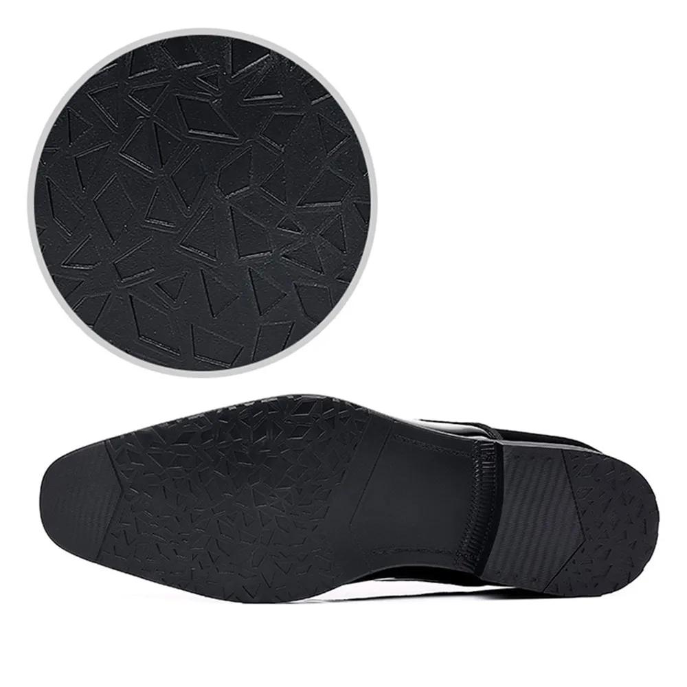 Chaussures Oxford à lacets pour hommes, chaussures provoqué formelles, haute brillance, basses, carr
