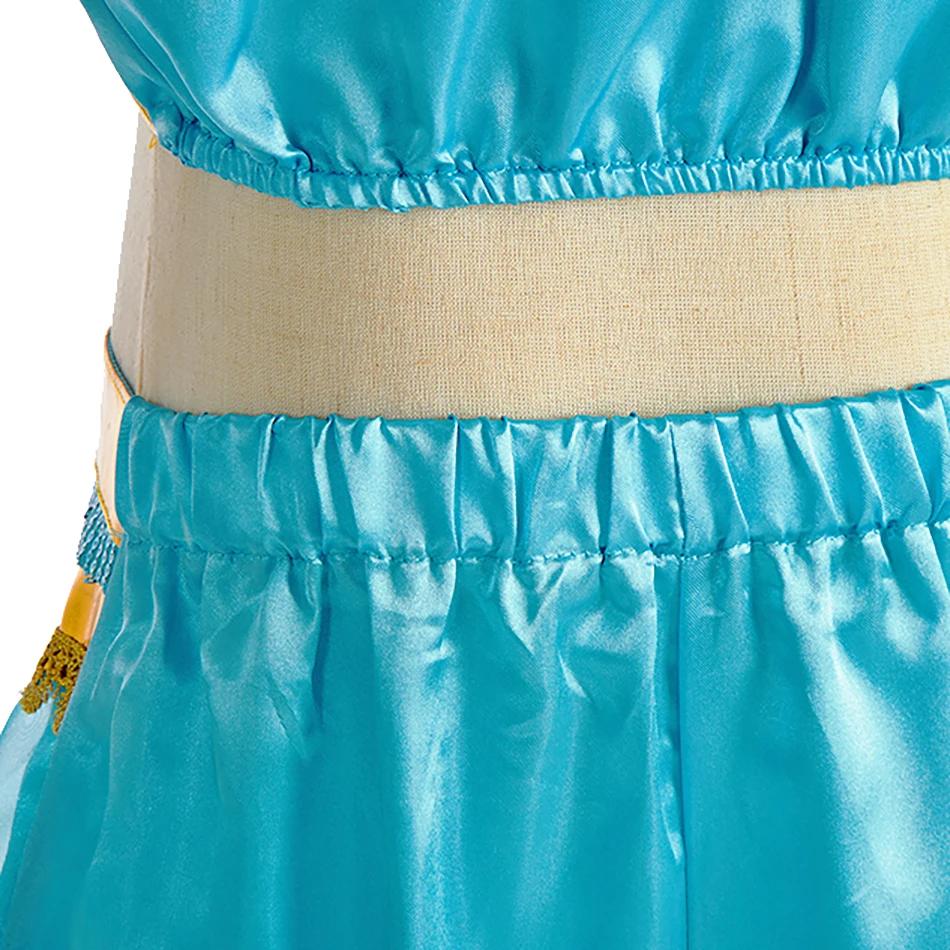 Robe de princesse arabe pour enfants, Costume d'halloween Jasmine pour filles, déguisement de fête d