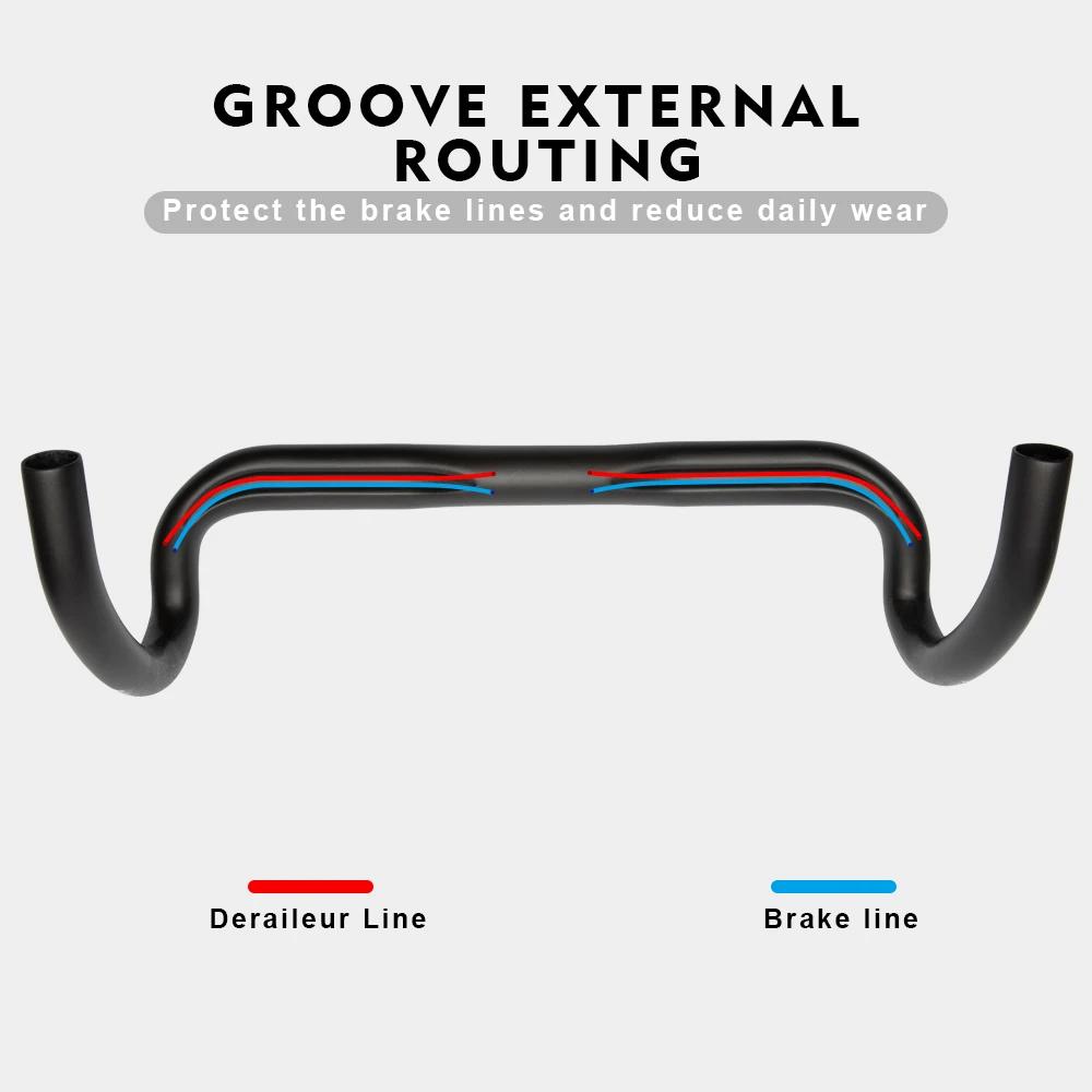 RXL SL 31.8mm barre de chute en carbone guidon de vélo de route 380/400/420/440mm UD mat routage ext