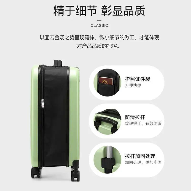 Valise à roulettes pliable à 4 roues avec poignée rétractable, valise de rangement portable, serrure