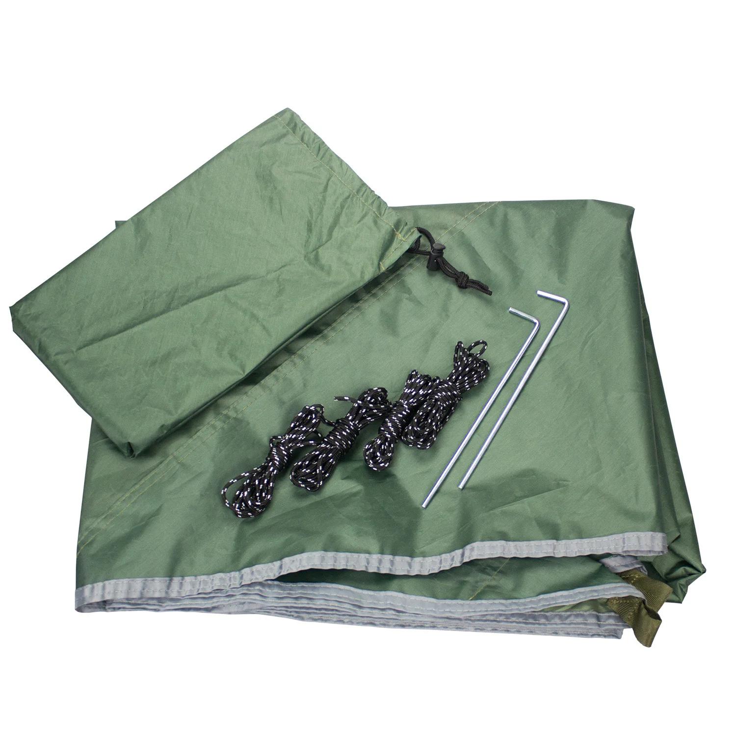 Hamac de camping en nylon, moustiquaire portable, avec mouche de pluie étanche, bâche d'amendements