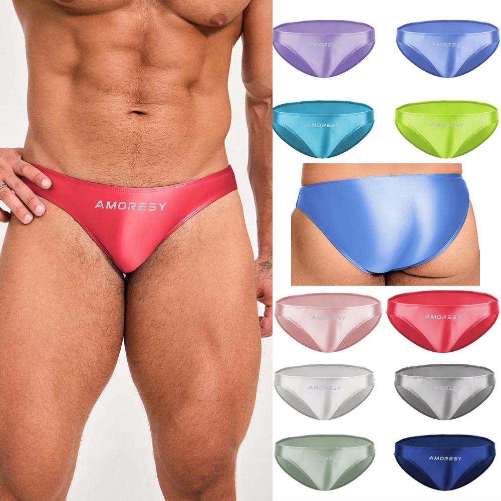 Short de plage homme brillant extensible - Slip de bain confortable et respirant pour sport nautique