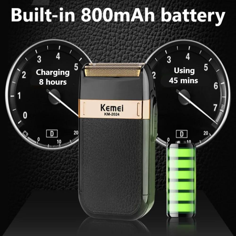 Kemei KM-2024 injuste rasoir aste pour hommes étanche électrique machine à raser tête chauve rasoir