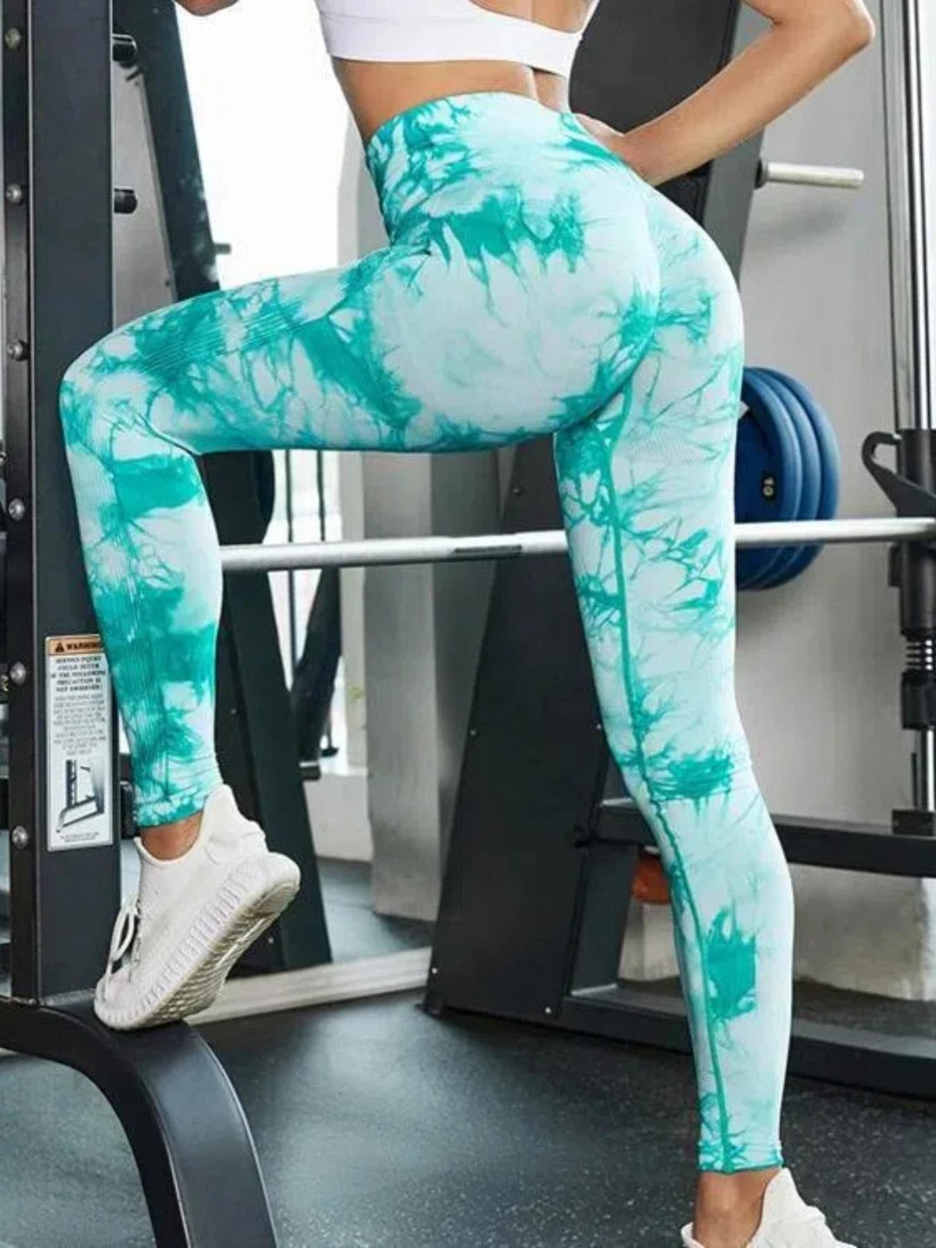 Leggings de yoga femme sans couture - Collant contrôle ventre taille haute pour exercice