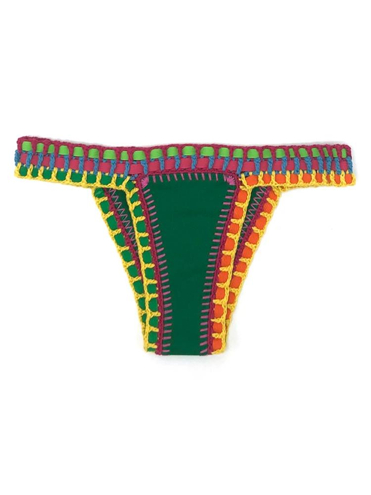 Vert Crochet Bikini ensemble femmes Maillot De Bain maillots De Bain maillots De Bain Feminino Bikin