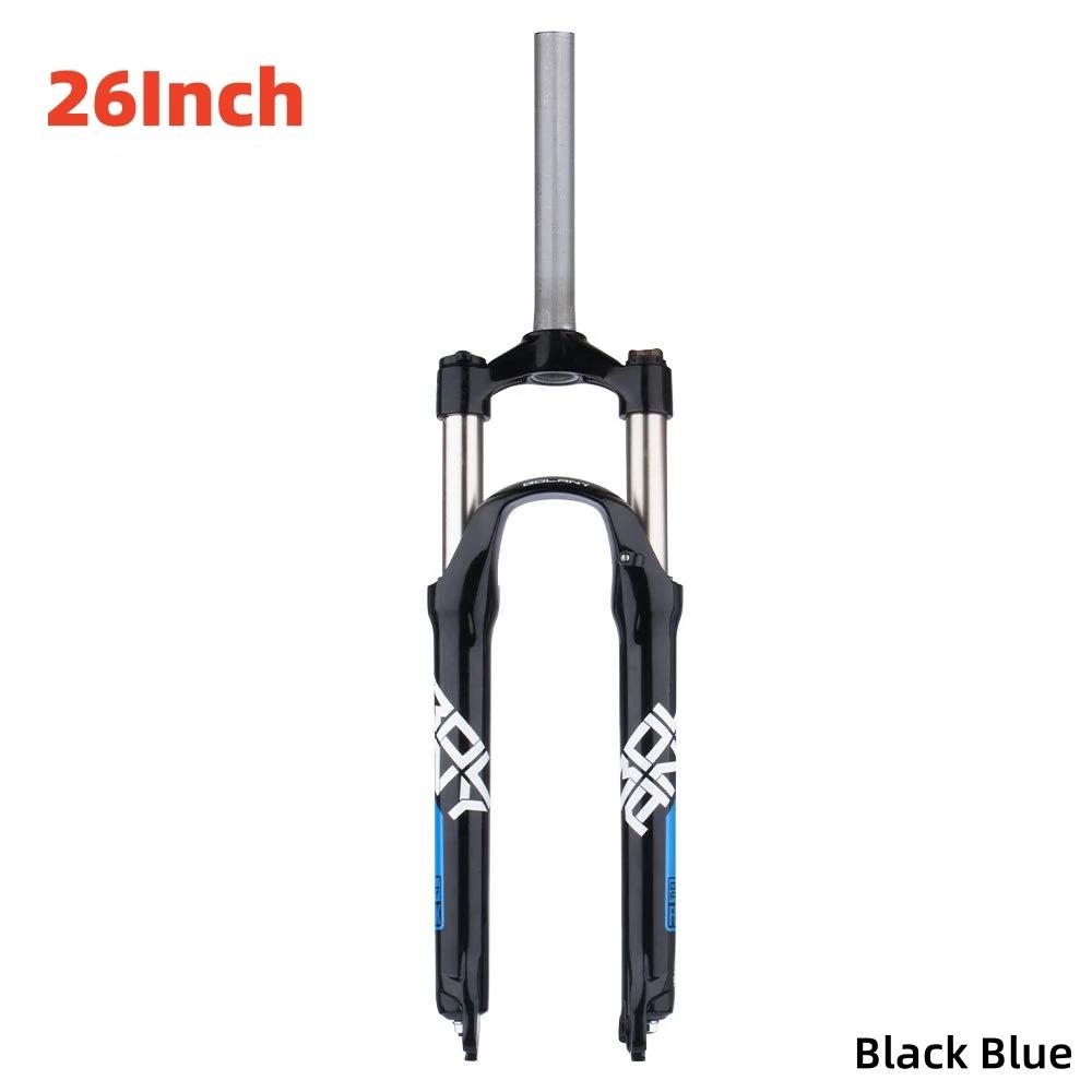 Fourche de vélo Bolany 26/27.5/29" en alliage d'aluminium, fourche à suspension FKM001, tube droit,