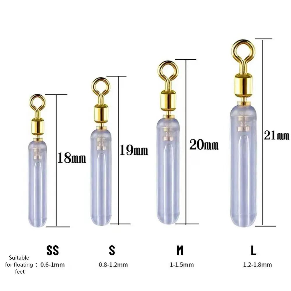 Flotteurs de pêche en silicone avec tête en cuivre et anti-nœud, lot de 50 pièces