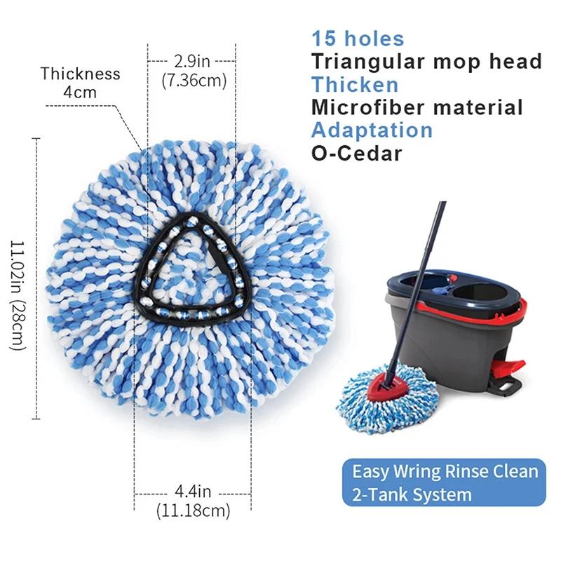 Tête de vadrouille rotative de remplacement, brosse pour Mini o-cedar Vileda RinseClean, système à 2