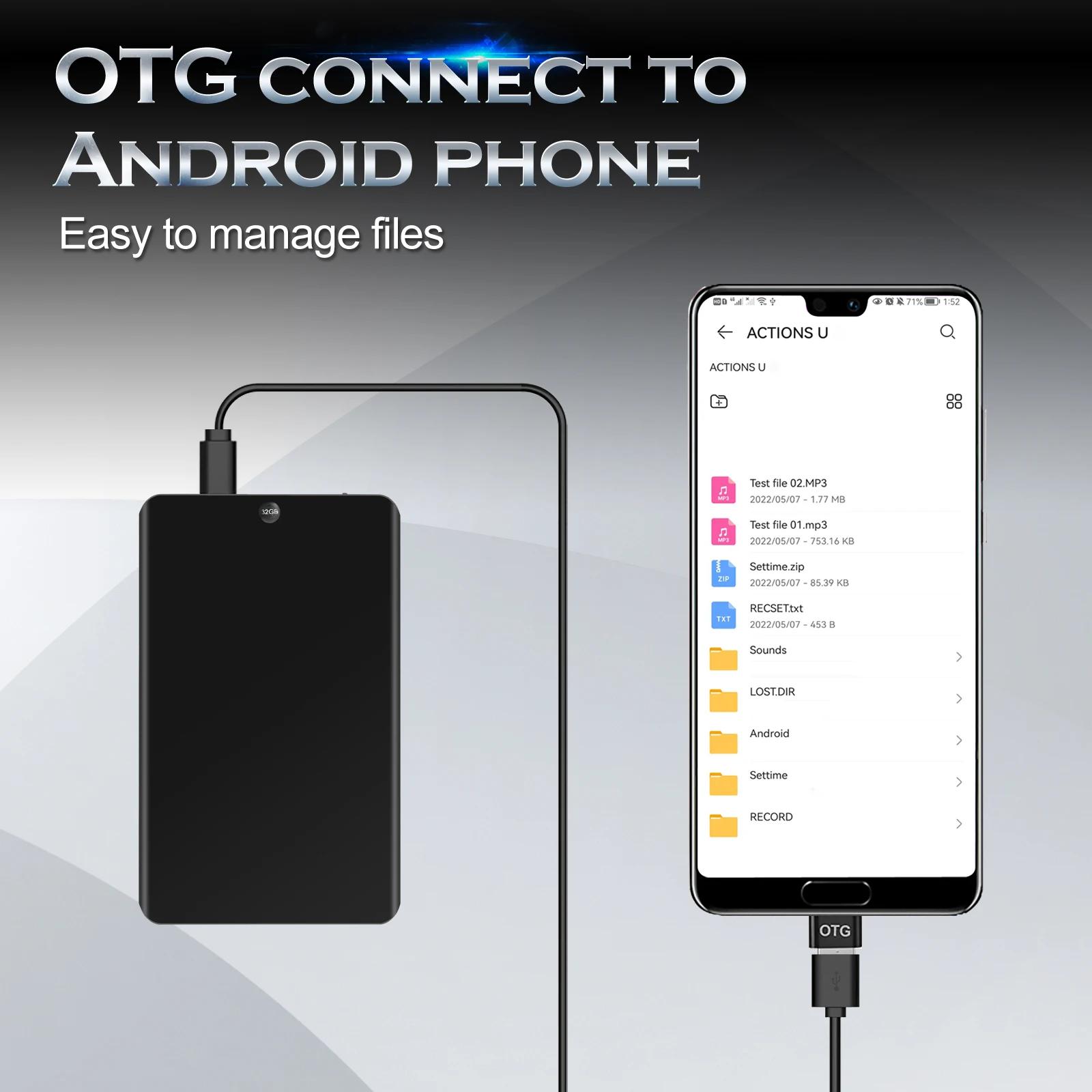 V66 professionnel Rechargeable Portable numérique Audio enregistreur vocal opération à un bouton mém