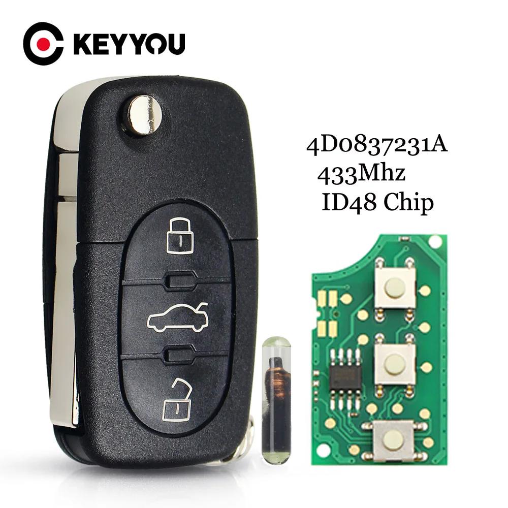 EllYYOU-Clé à distance de voiture pour Audi, Audi A3, A4, Horizon, A8, B5, TT, RS4, Qufresh 1994-200
