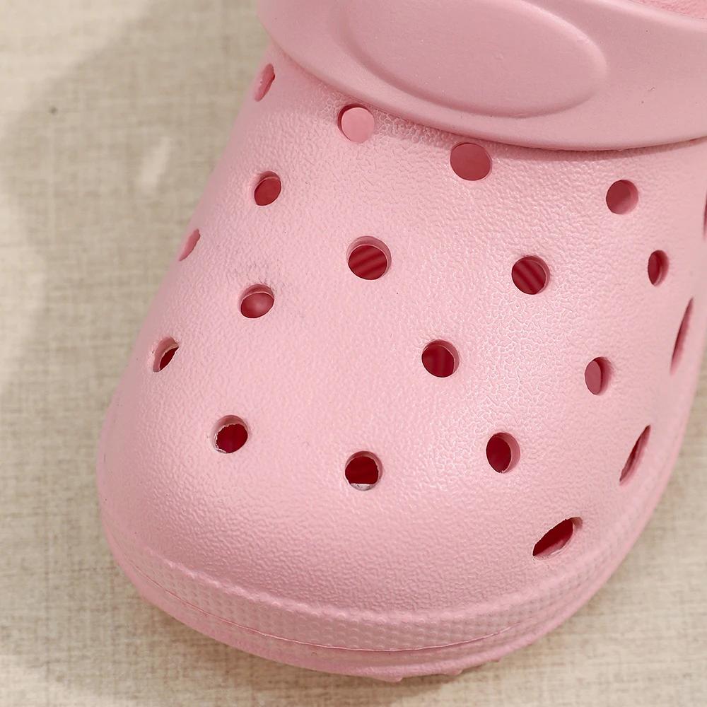 Sandales à trous pour enfants, chaussures pour enfants, pantoufles souples antidérapantes, Design Si