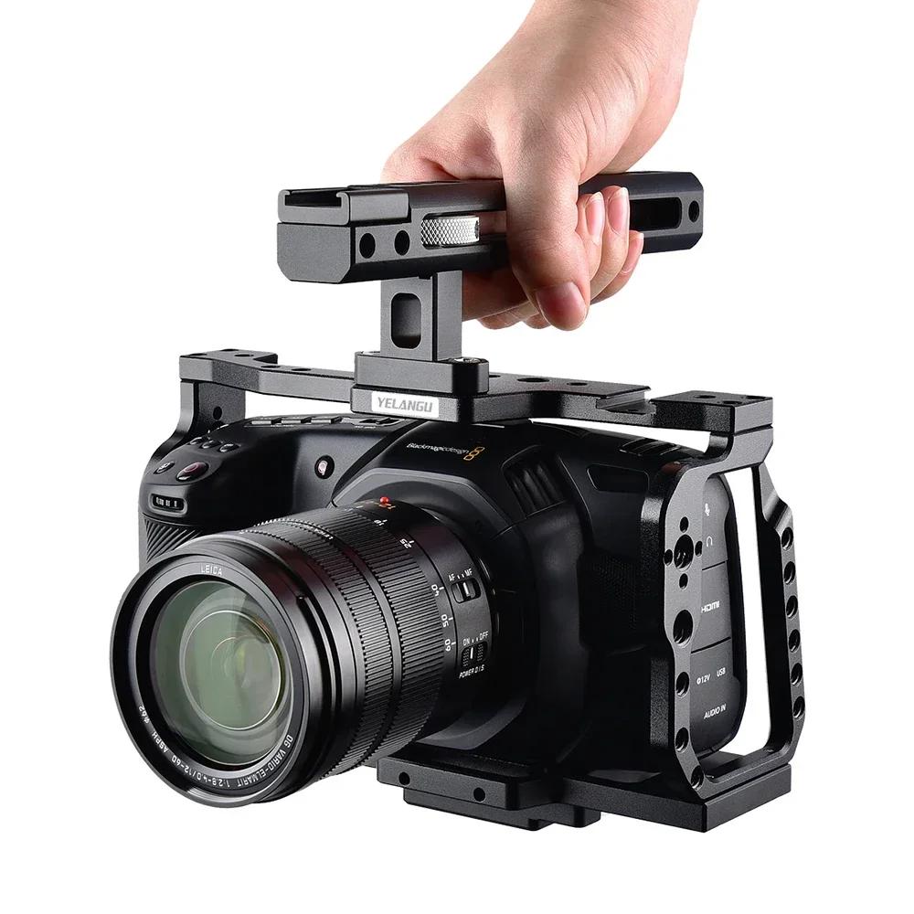 Yelangu C9 Kit de plate-forme de Cage de caméra pour BMPCC 4K 6K en alliage d'aluminium plaque rapid