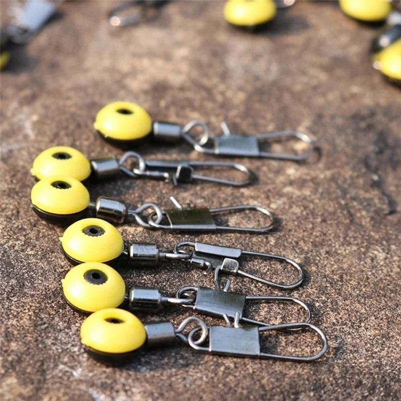 30 pièces/ensemble flotteur de pêche Bobber arrête les haricots spatiaux connecteurs mer eau salée o