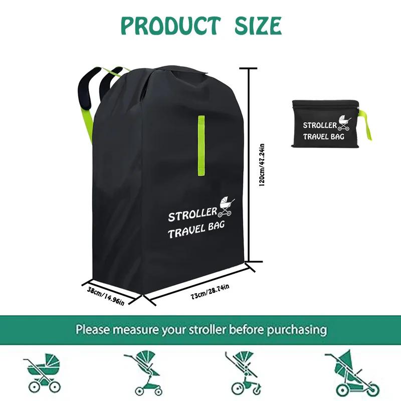 Sac de voyage pour poussette de bébé, avec ceinture d'épaule, sac à poussière universel, organisateu