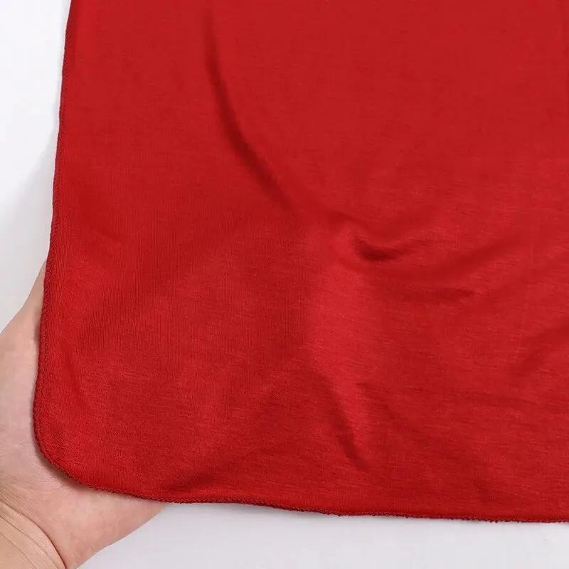 Foulard Hijab en Jersey de coton Modal, Long châle musulman, Turban uni et doux, couvre-chef pour fe