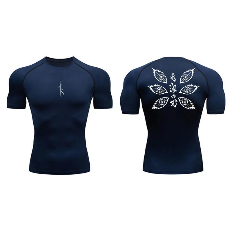 Chemise de Compression à imprimé graphique pour hommes, T-Shirt d'entraînement de gymnastique, de co
