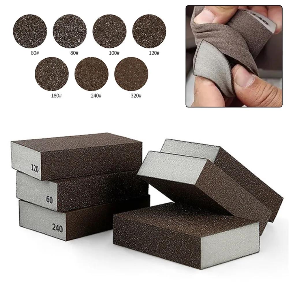 Blocs d'éponge de ponçage grain 60 80 100 120 180 240 320, éponge de meulage murale, bloc de sable,