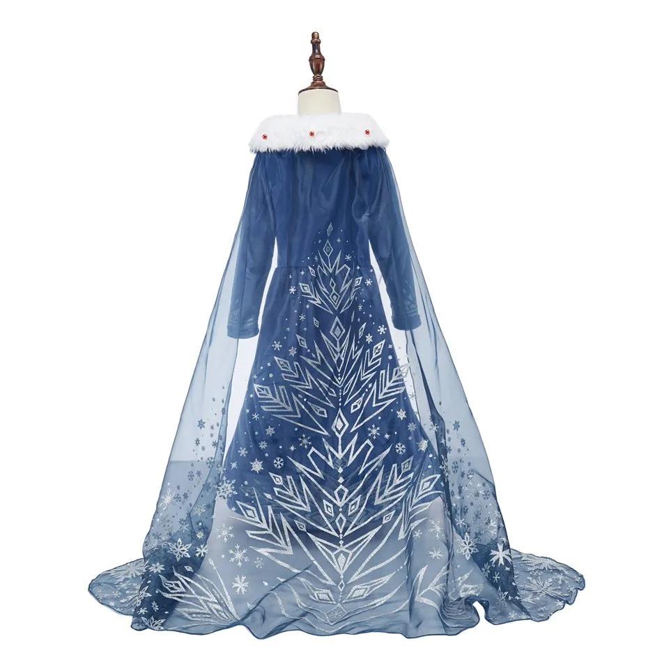 Robe de princesse reine des neiges pour enfants, Costume Elsa pour filles, tenue de fête d'anniversa