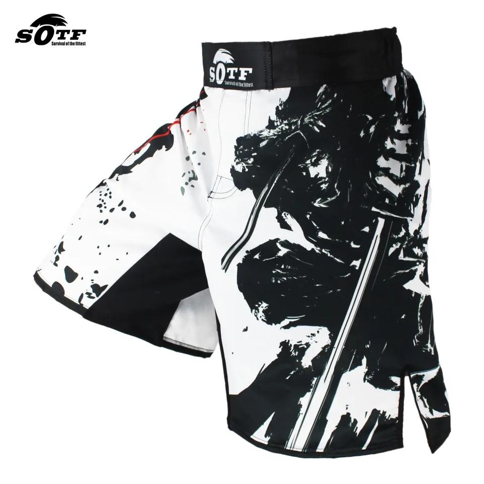 Taille élastique Bushido Fitness féroce ninja combat sport shorts de boxe tigre Muay Thai mma shorts
