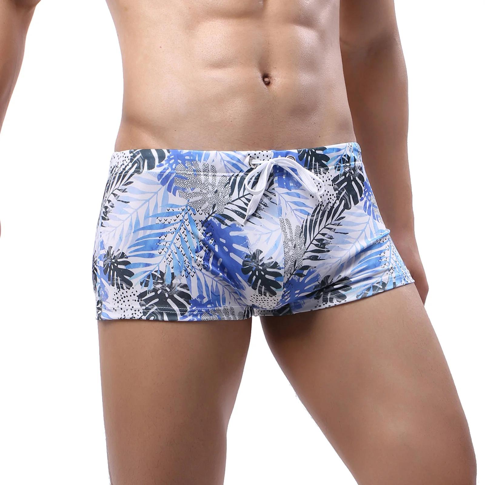 Vente chaude maillots de bain hommes boxeurs de bain taille basse maillot de bain Sexy maillots de b