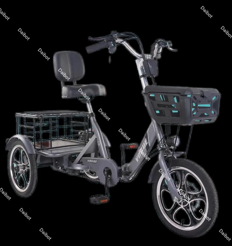 Vélo électrique pliant 3 roues Mini pour adultes vélo électrique Booster avec panier femmes 400W Tri