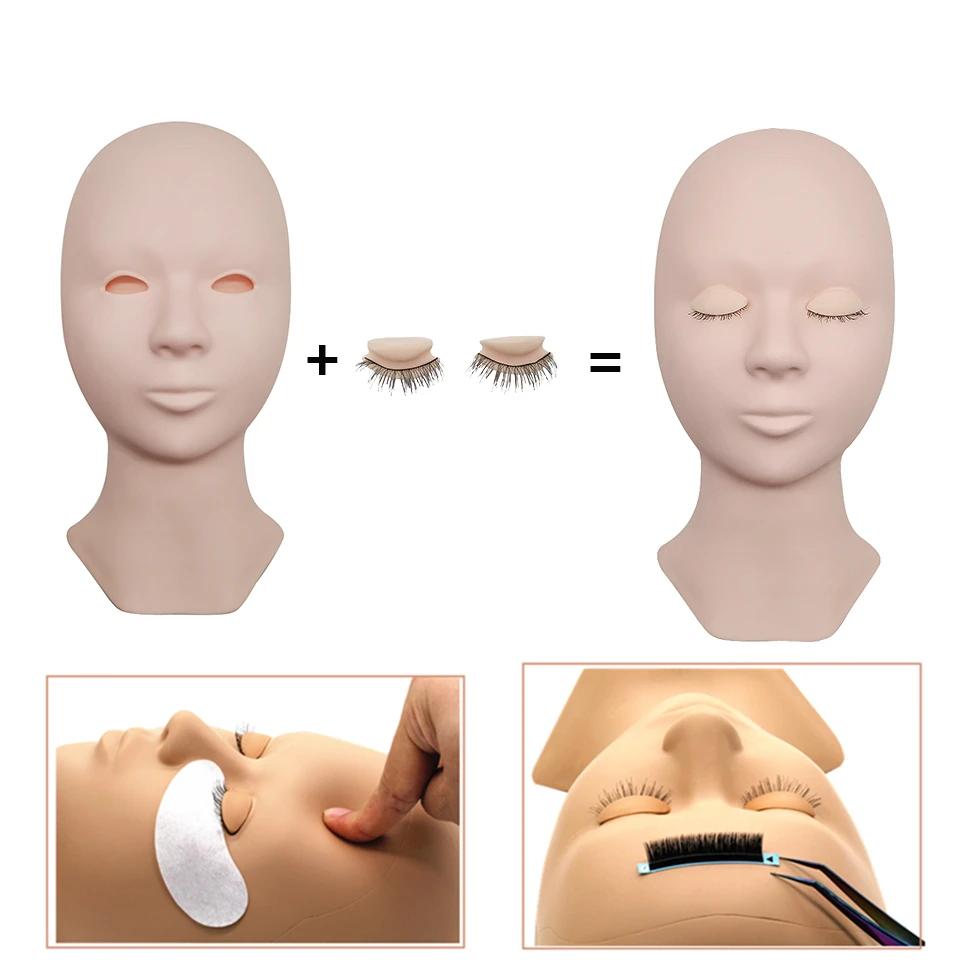 Tête de Mannequin pour cils, prix de gros, ensemble de formation pour débutants, cosmétiques, fourni