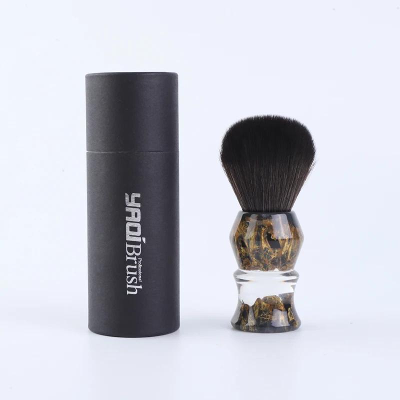 YAQI DEEP STONES 24mm cheveux synthétiques résine poignée hommes brosse de rasage humide