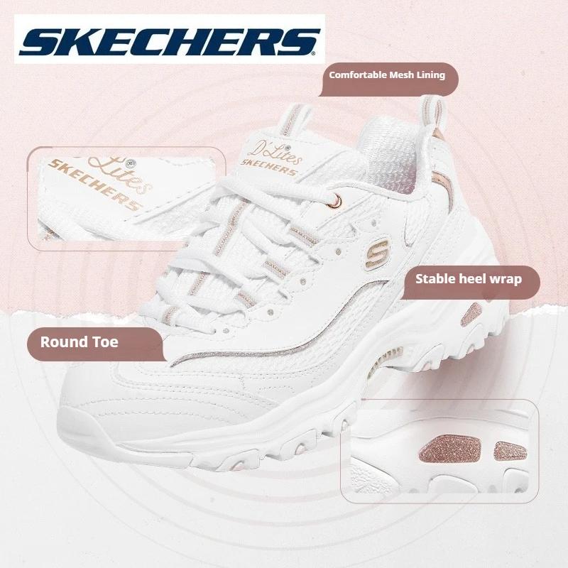 Chaussures Skechers pour femmes D'LITES Classic Dad Shoes, baskets décontractées confortables et res