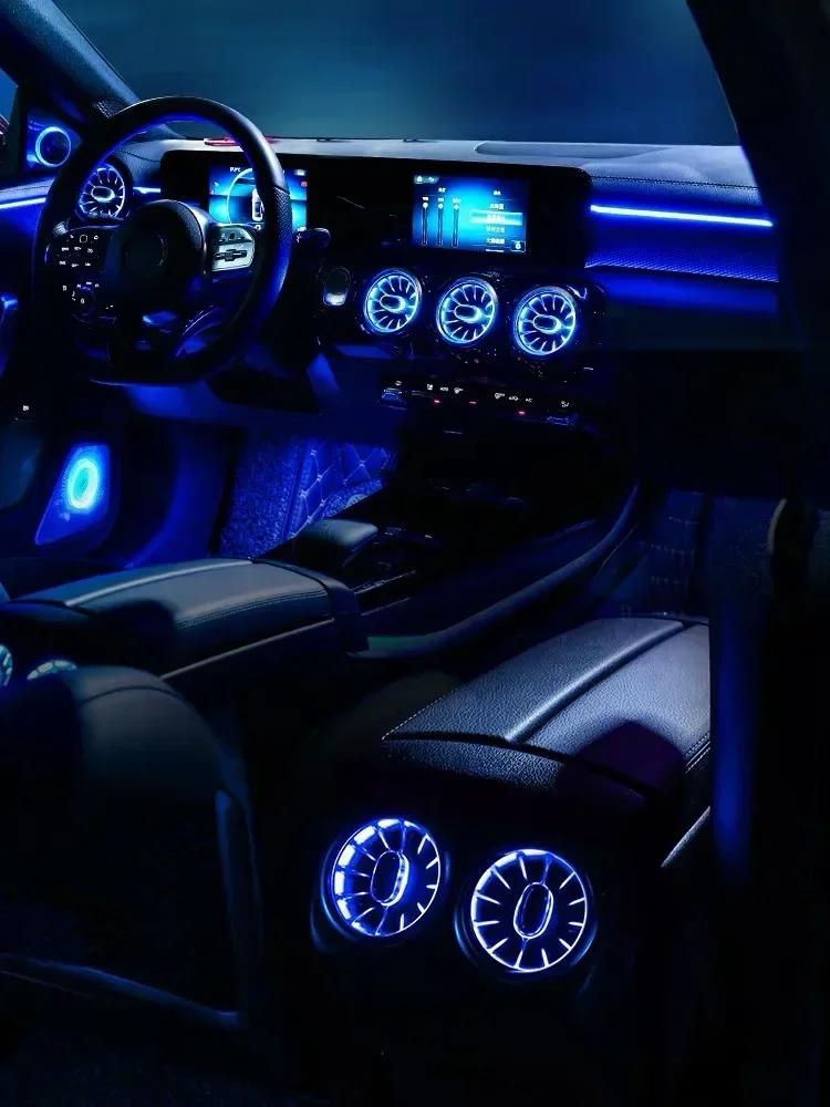 64 couleurs lumière ambiante LED évents pour Mercedes Benz W177 W118 W247 A/B/CLA/GLA/GLB classe voi