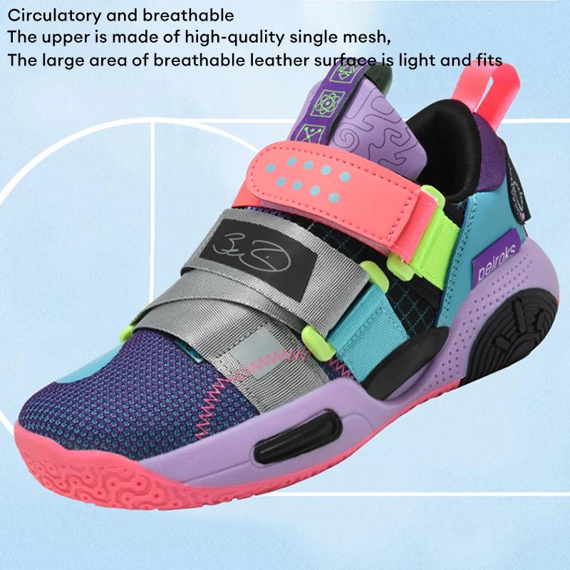 Chaussures de basket-ball pour enfants filles, rembourrées, Absorption des chocs, confortables, spor
