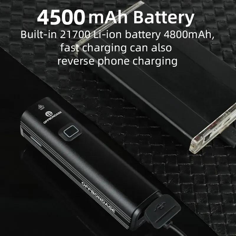 OFFBONDAGE Vélo Lumière 1000Lumen Vélo Phare Banque de Puissance Lampe de Poche Guidon USB Charge VT