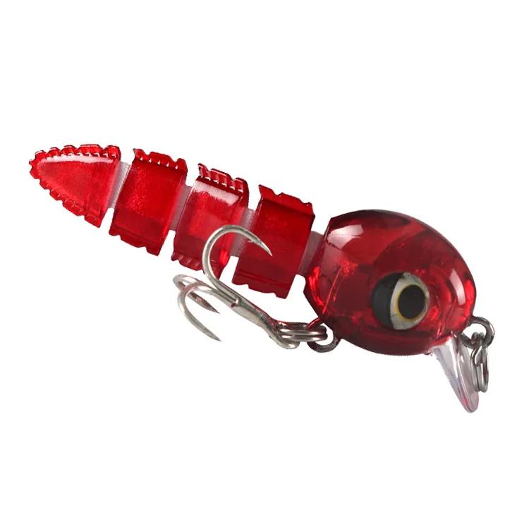 Multi articulé Swimbait 5.5 cm/4g leurres de pêche manivelle réaliste dur appâts de poisson petit en