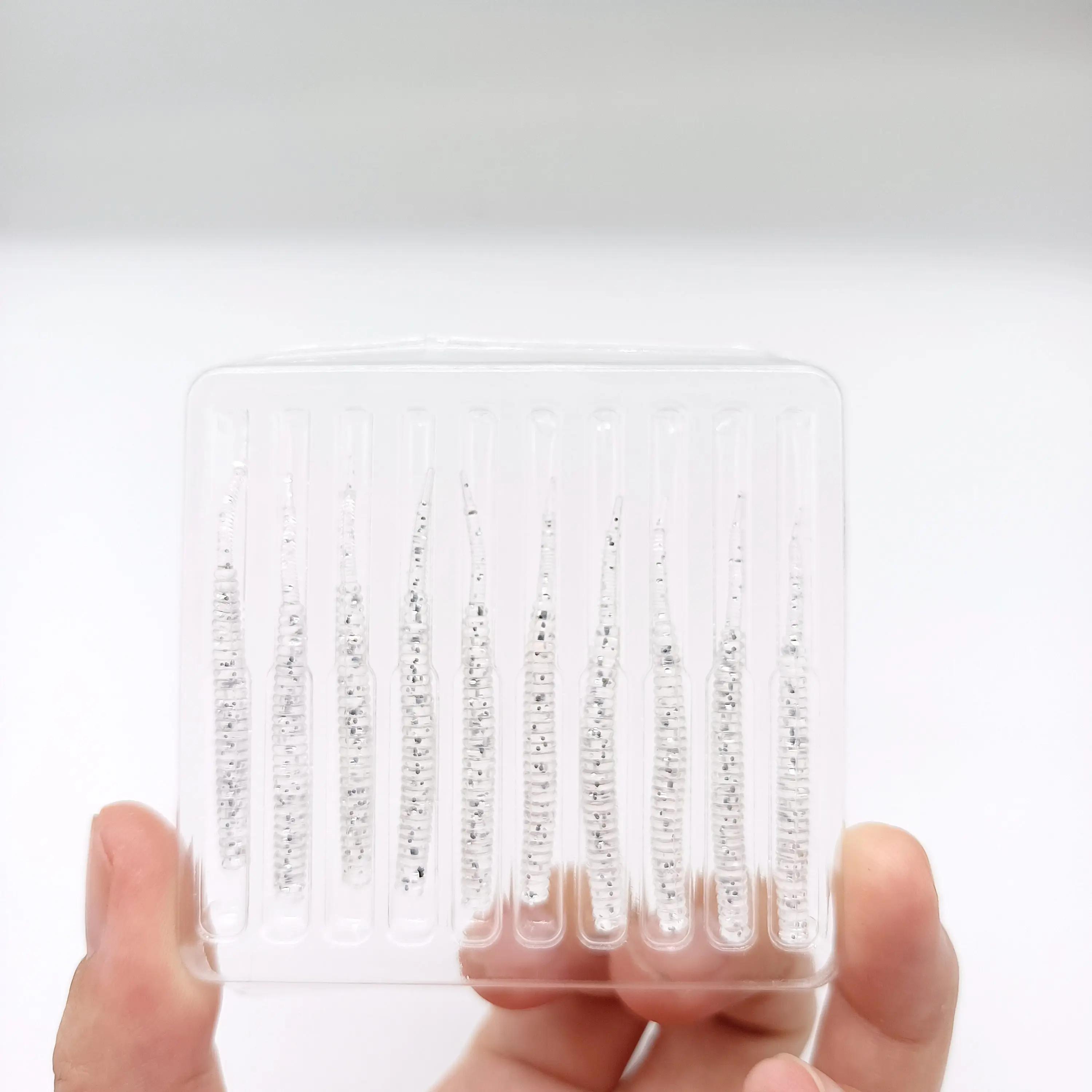 DUODUOYU 10 pièces/lot petit leurre de pêche souple 0.4g/40mm Wobbler aiguille artificielle queue Si