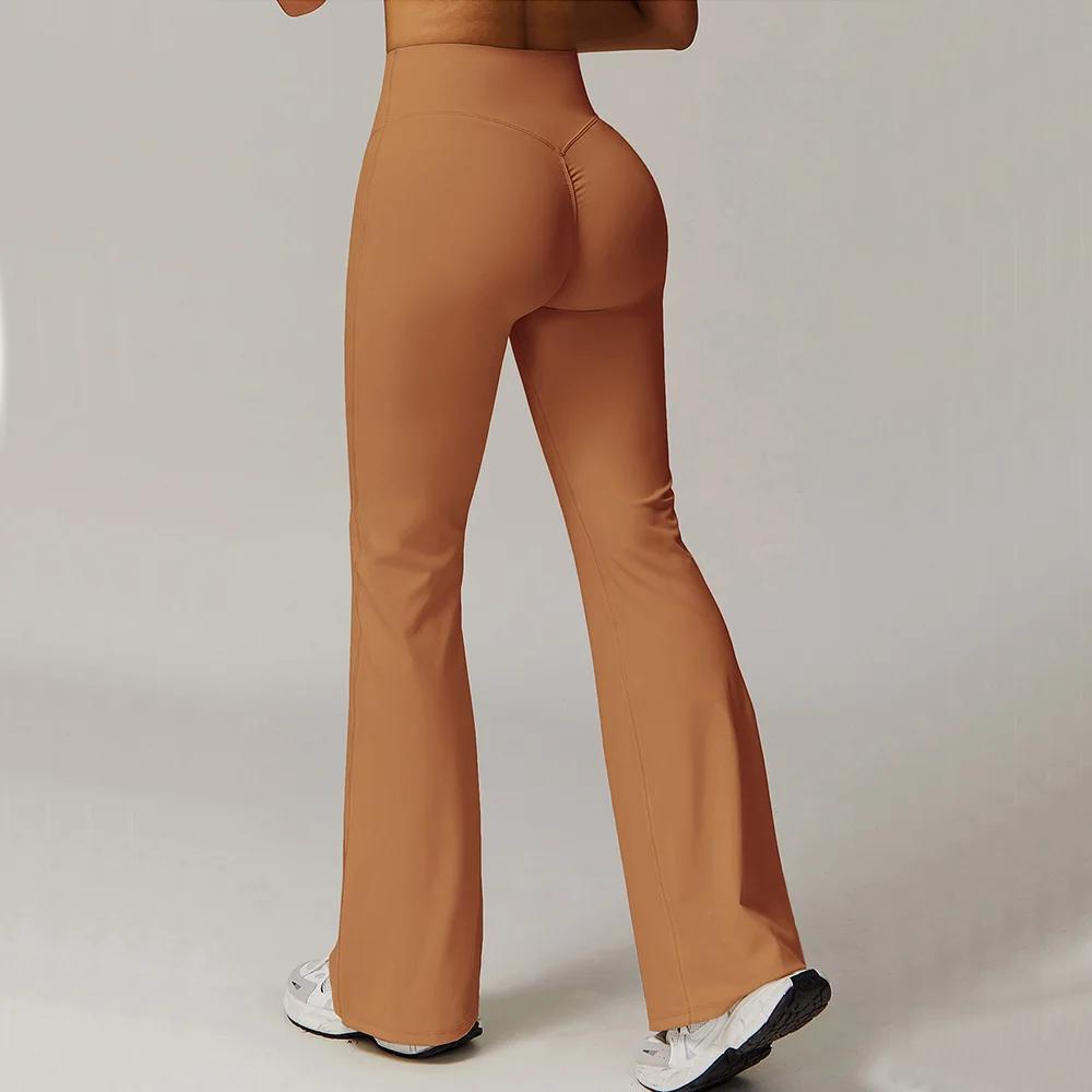Leggings évasés taille haute pour femme, élastiques, effet push-up, pour fitness, yoga et entraîneme