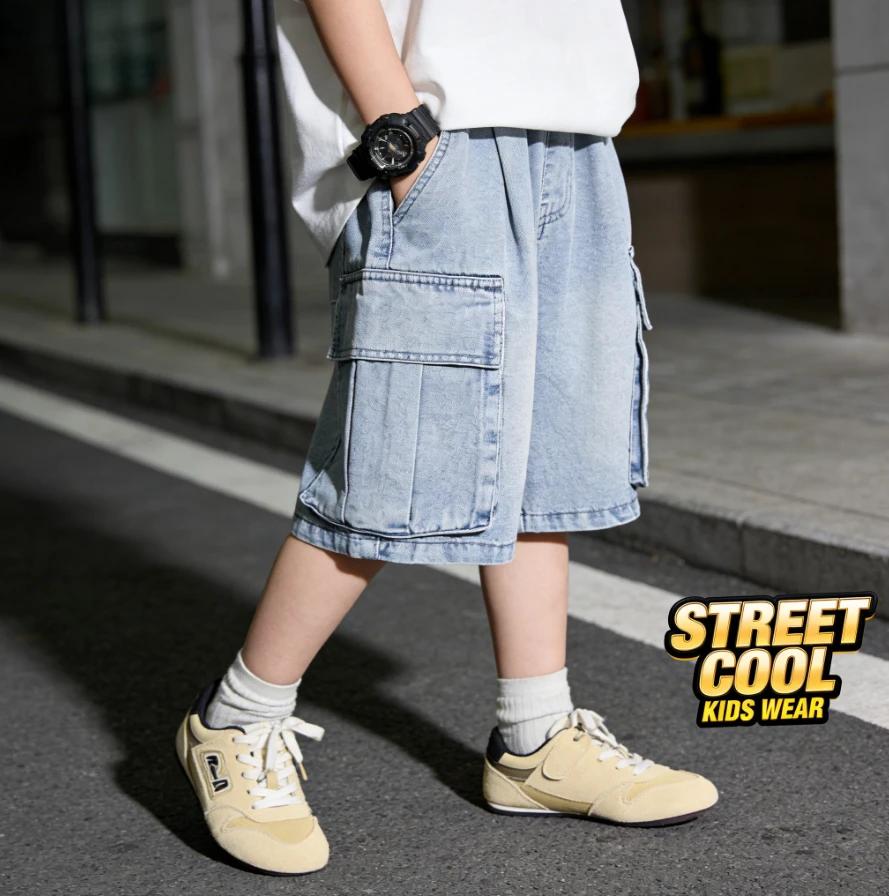 Short en jean pour garçons 2026, 1 pièce, style coréen, décontracté, polyvalent, pour l'été, pantalo